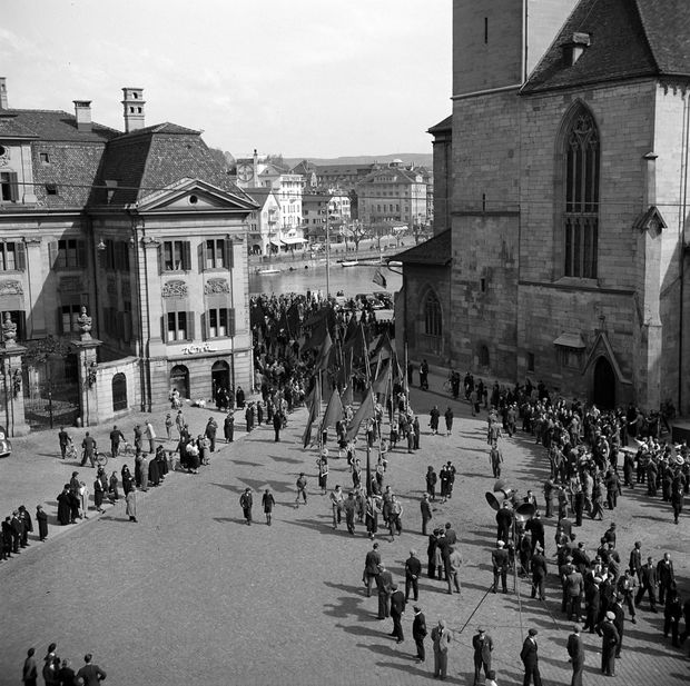 1.-Mai-Kundgebung im Jahr 1939. (Bild: RDB)